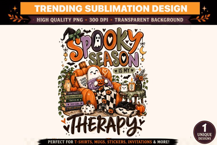 Halloween Clipart PNG Spooky Witch Ghost Design example image 1