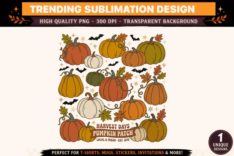 Fall Pumpkin Patch Halloween PNG