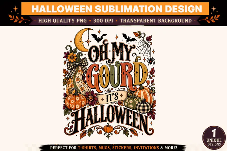 Oh My Gourd It’s Halloween PNG,