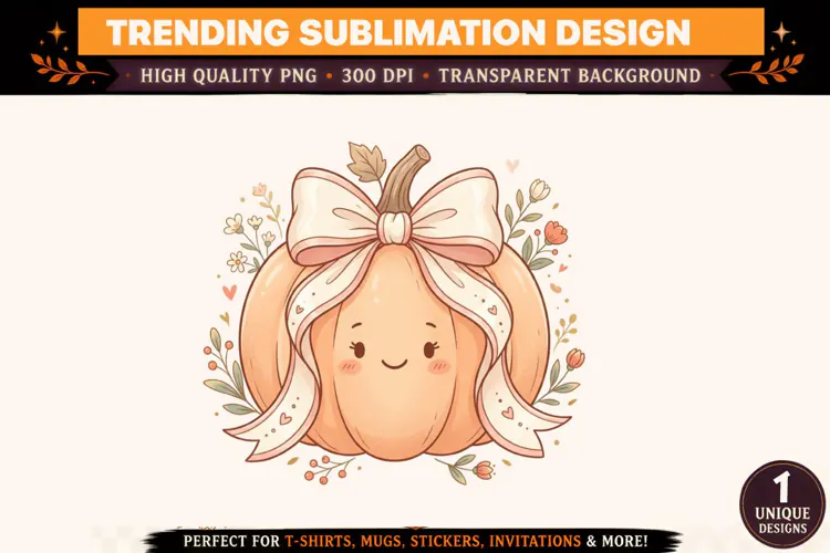 Cute Pumpkin Girl Fall PNG