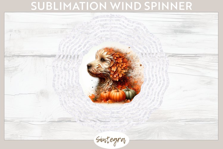 Fall Dog Animal v1 Wind Spinner Sublimation