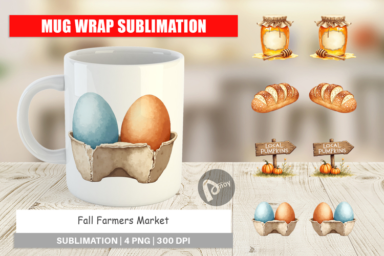 Mug Wrap Cozy Fall Farmers Market