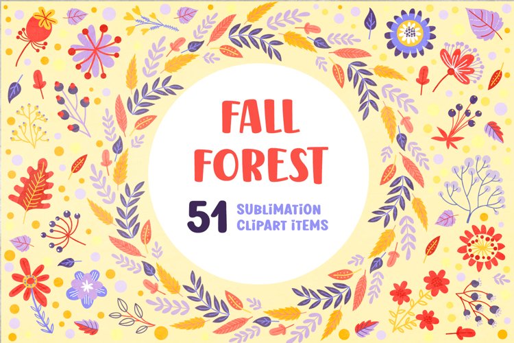 fall forest 51 sublimation items