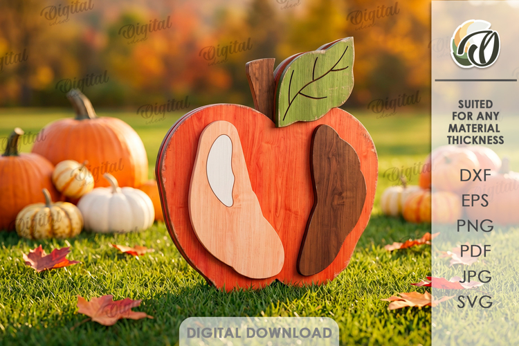 Fall Garden Sign Laser Cut. Garden Decor. Apple SVG