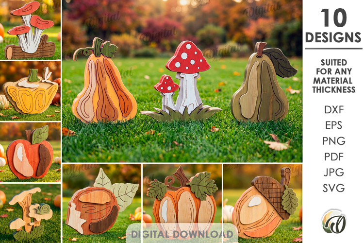 Fall Garden Signs Bundle Laser Cut. Garden Decor SVG