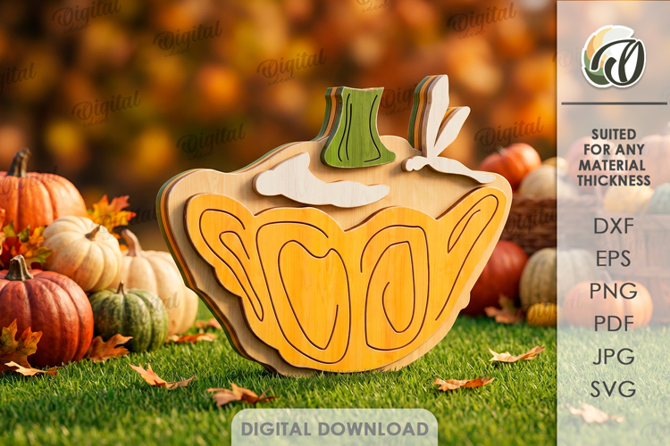 Fall Garden Sign Laser Cut. Garden Decor. Pumpkin SVG