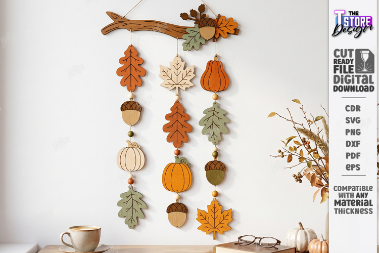 Fall Garland Laser Cut | Autumn Garland | Thanksgiving Day