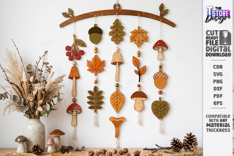 Fall Garland Laser Cut | Autumn Garland | Thanksgiving Day