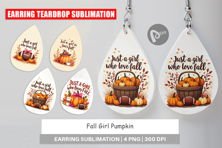 Fall Girl Pumpkin Earring