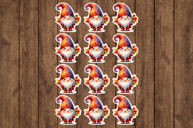 Fall Gnome Stickers - PNG Sticker Sheet
