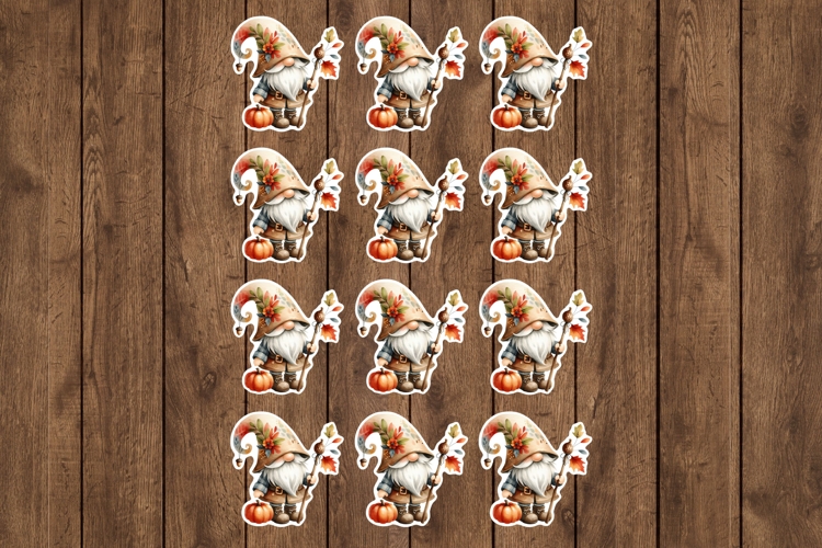 Fall Gnome Stickers - PNG Sticker Sheet