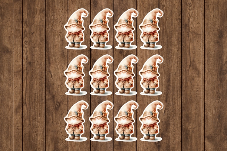 Fall Gnome Stickers - PNG Sticker Sheet