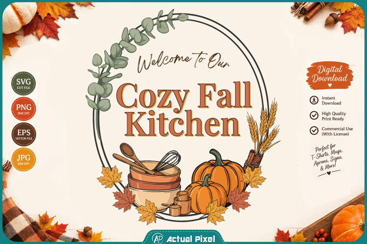 Fall Kitchen Quotes SVG PNG