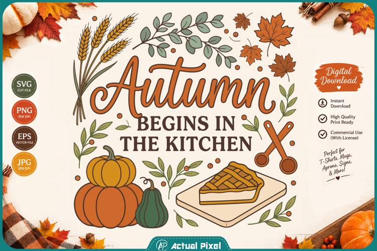Fall Kitchen Quotes SVG PNG