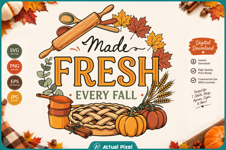 Fall Kitchen Quotes SVG PNG example image 1