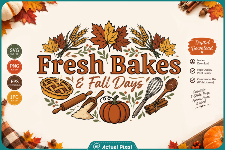 Fall Kitchen Quotes SVG PNG