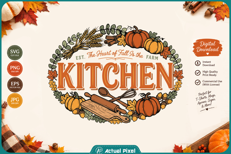 Fall Kitchen Quotes SVG PNG