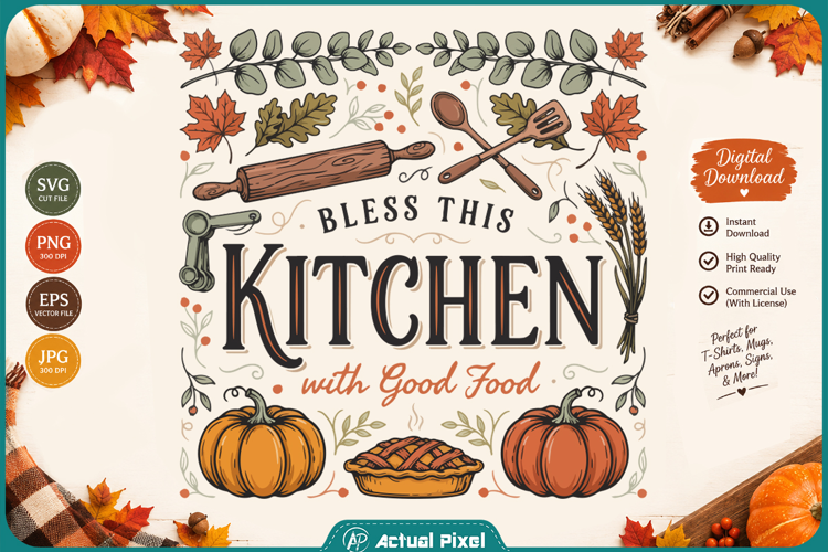 Fall Kitchen Quotes SVG PNG