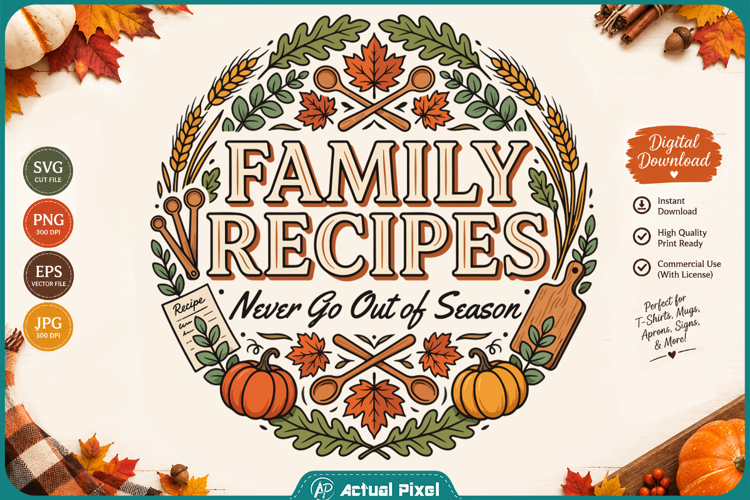 Fall Kitchen Quotes SVG PNG