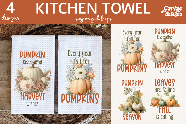 Fall Kitchen Towel Sublimation, Kitchen Towel Sublimation