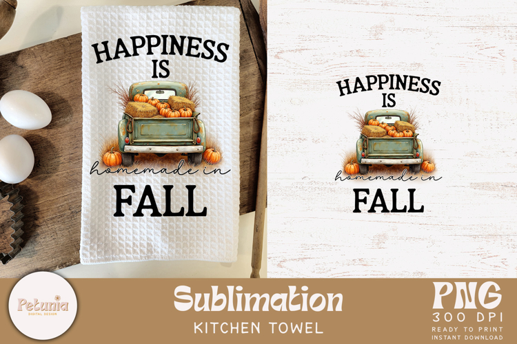 Fall Kitchen Towel | Farmhouse Kitchen Towel Sublimation PNG