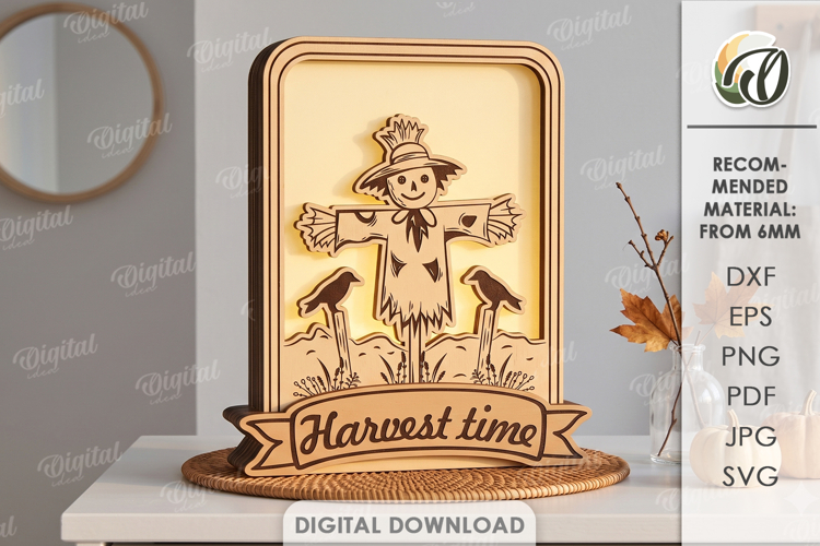 3D Fall Lamp Laser Cut. Night Light. Led Light SVG