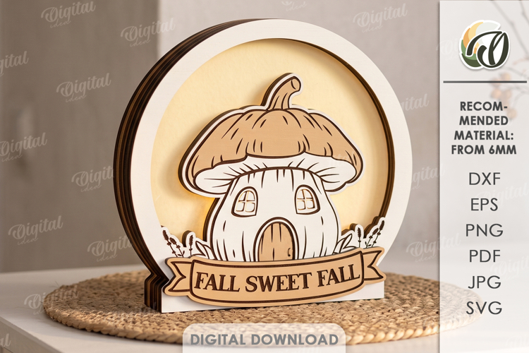 3D Fall Lamp Laser Cut. Night Light. Led Light SVG