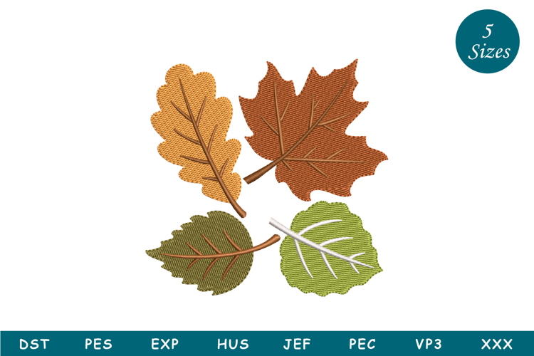 Fall Leaves Machine Embroidery