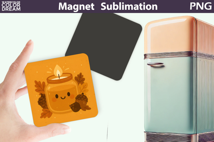 Autumn Candle Print | Fall Magnet Sublimation