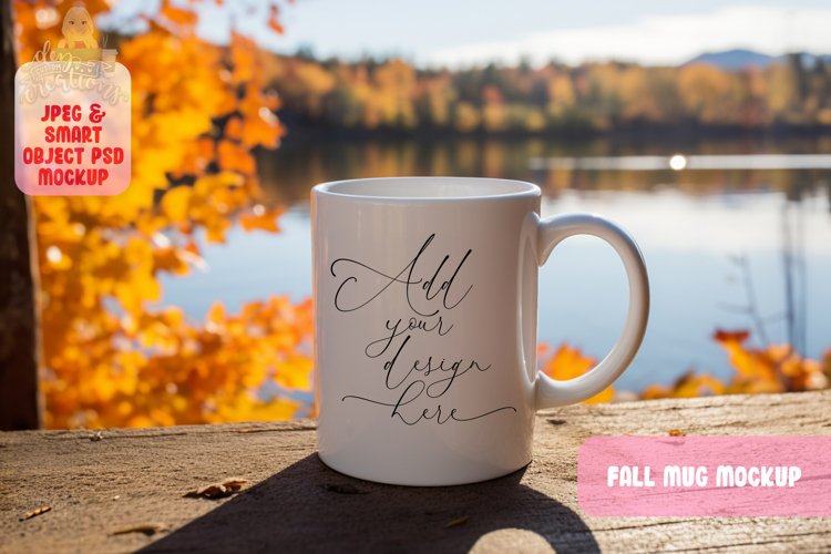 Fall Mug Mockup - Smart Object PSD file & JPG