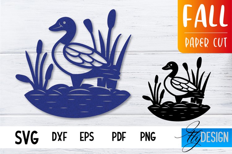Fall Paper Cut SVG Design|Autumn Paper Cut Design|Forest SVG
