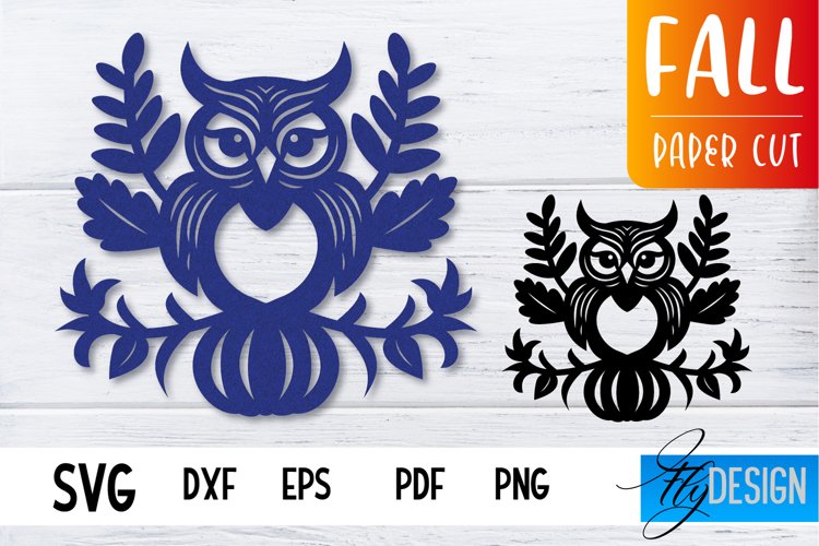 Fall Paper Cut SVG Design|Autumn Paper Cut Design|Forest SVG