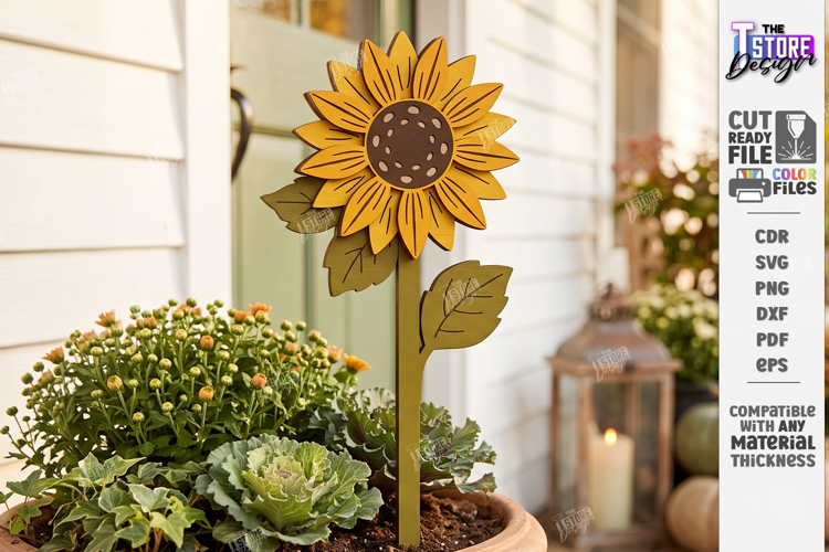 Fall Plant Stakes Laser Cut | Autumn Plant Stake | Garden