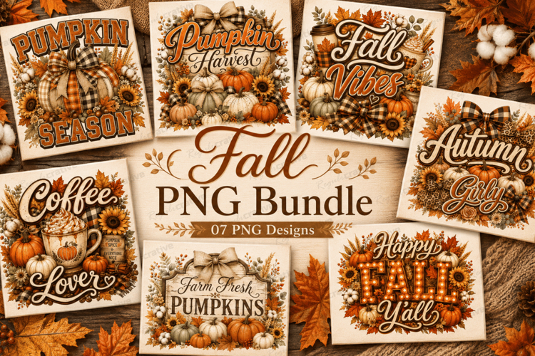 , Autumn Quotes Sublimation Design