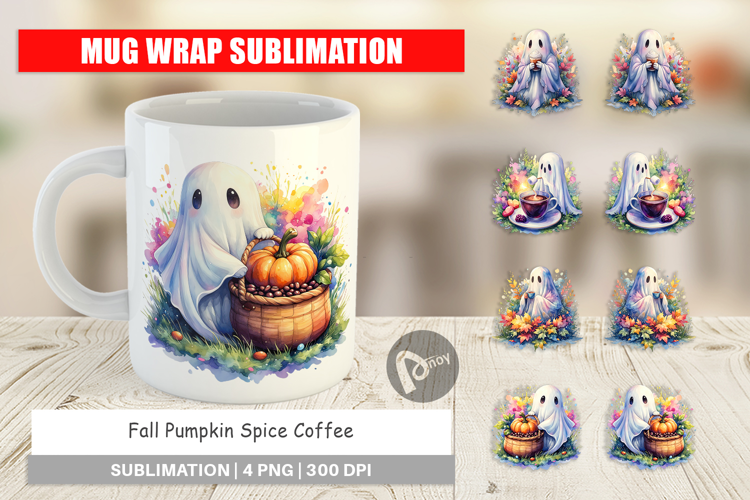 Fall Pumpkin Spice Coffee Mug Wrap