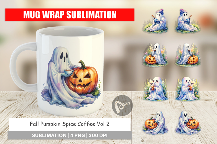 Fall Pumpkin Spice Coffee Mug Wrap