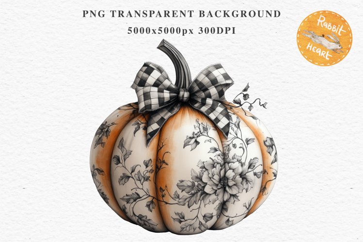 Fall Pumpkin With Ribbon Thanksgiving Clipart PNG Halloween
