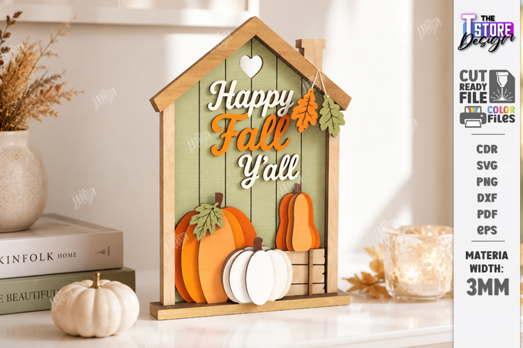 Fall Pumpkin Wooden Décor Laser Cut | Autumn Decor | Fall