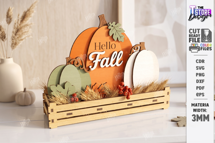 Fall Pumpkin Wooden Décor Laser Cut | Autumn Decor | Fall