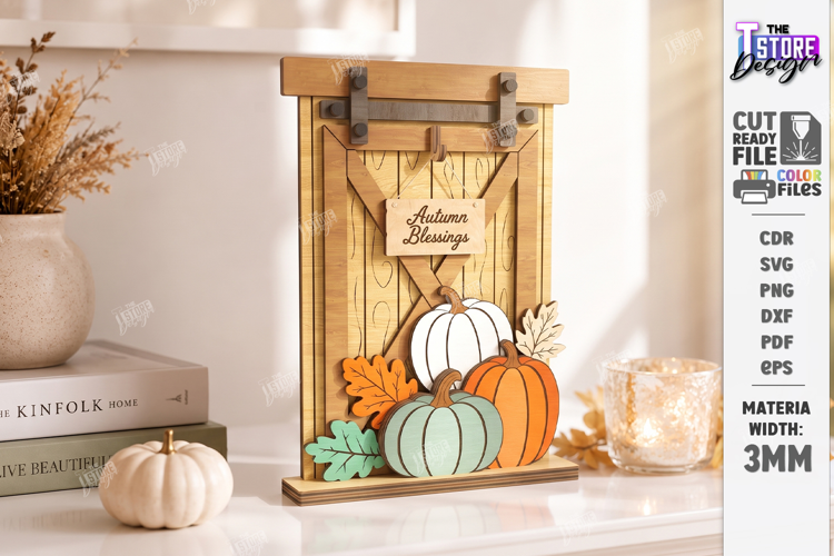 Fall Pumpkin Wooden Décor Laser Cut | Autumn Decor | Fall