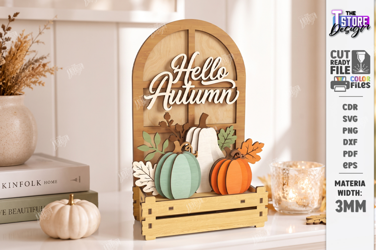 Fall Pumpkin Wooden Décor Laser Cut | Autumn Decor | Fall
