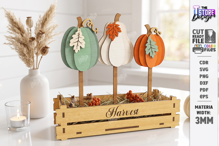 Fall Pumpkin Wooden Décor Laser Cut | Autumn Decor | Fall