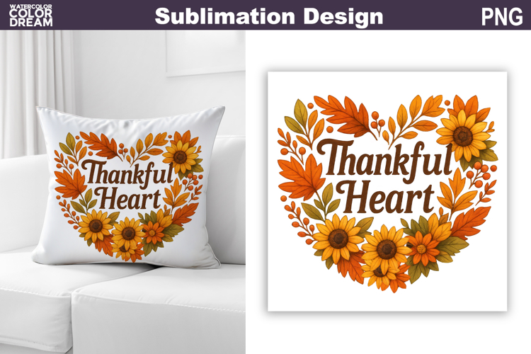 Fall Sublimation Design | Thanksgiving Pillow