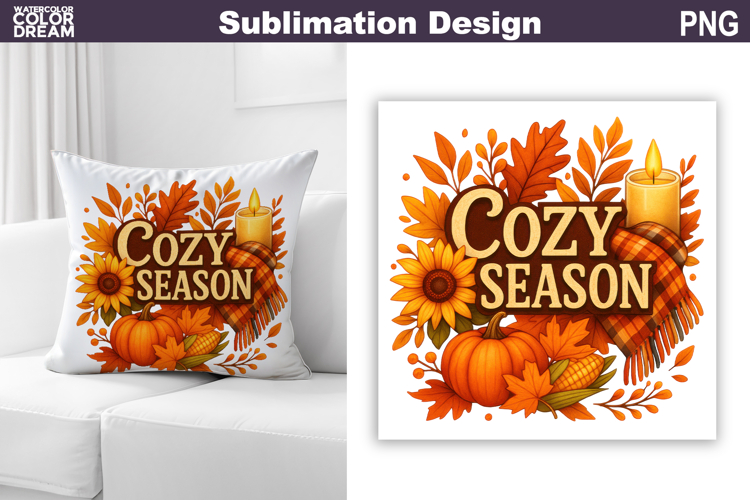 Fall Sublimation Design | Thanksgiving Pillow