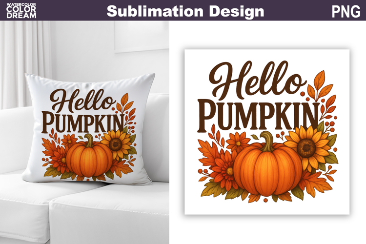 Fall Sublimation Design | Thanksgiving Pillow