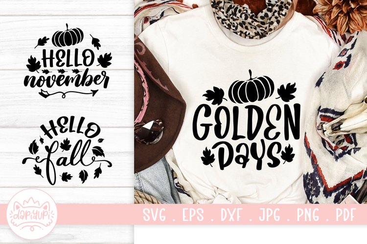 Fall Season Quotes SVG Cut File example image 1