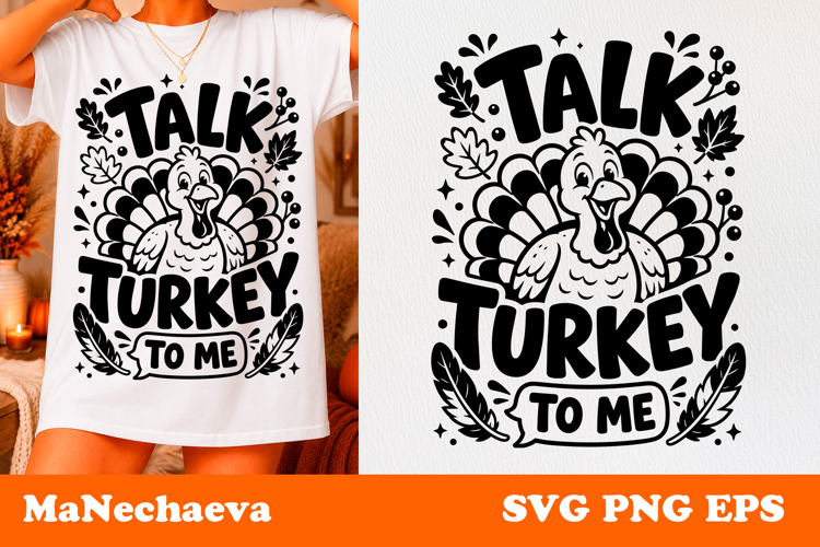 Fall Thanksgiving Quote SVG | Talk Turkey To Me
