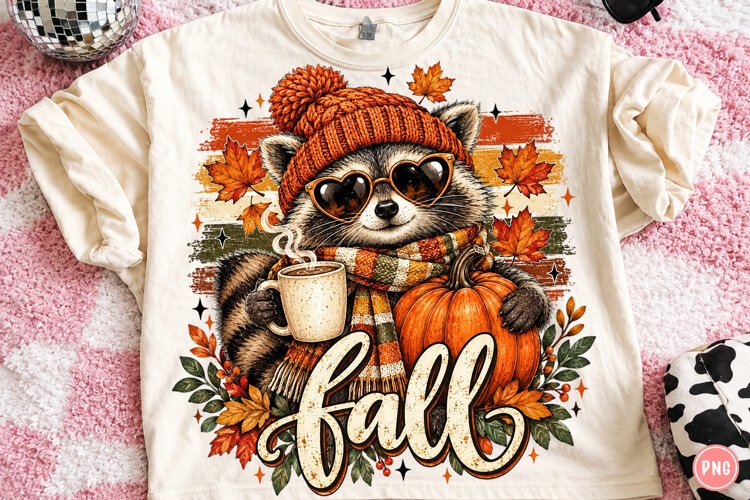 Fall Raccoon PNG example image 1