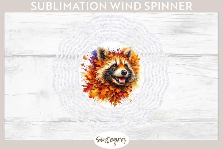 Fall Raccoon Animal v6 Wind Spinner Sublimation
