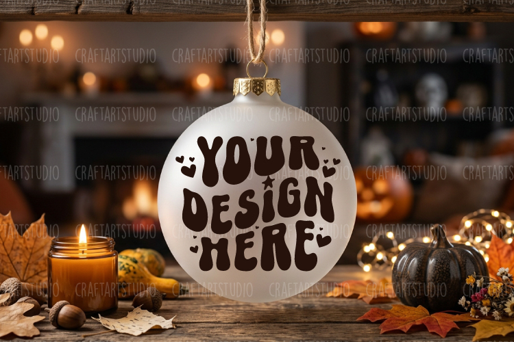 Halloween Round Wood Sign Mockup JPEG High Resolution